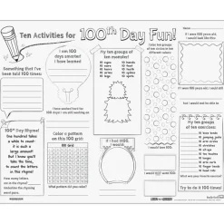 Ready-To-Decorate® Ten Activities For 100th Day Fun! Posters - 24 posters