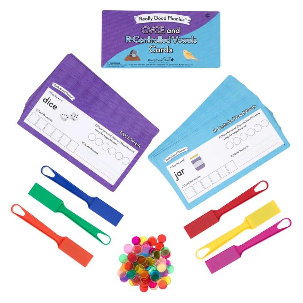 Really Good Phonics™ CVCE and R-Controlled Vowels Word Segmenting and Blending Kit