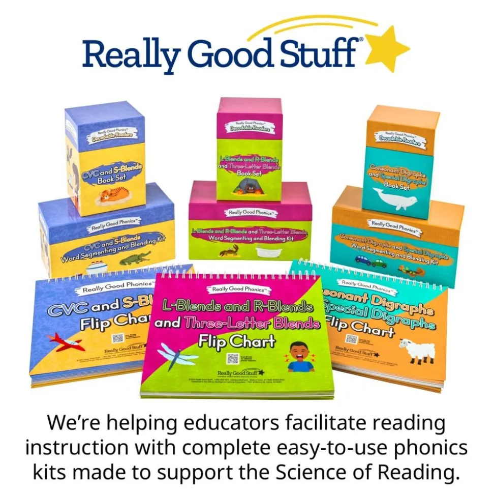 Really Good Phonics™ Sound Box Mats, Chips, & Boards 6 Student Kit with Teacher Demo