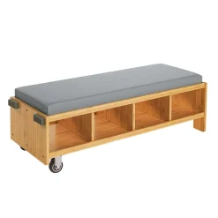 Really Good Stuff® Bench Seat with Storage, Cushion & Sensory Strips