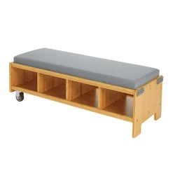Really Good Stuff® Bench Seat with Storage, Cushion & Sensory Strips