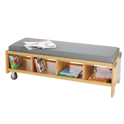 Really Good Stuff® Bench Seat with Storage, Cushion & Sensory Strips