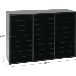 Really Good Stuff® Black 27-Slot Mail Center With Trays - 4-Color Grouping