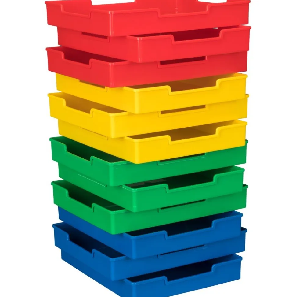 Really Good Stuff® Black 27-Slot Mail Center With Trays - 4-Color Grouping