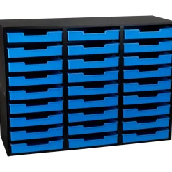 Really Good Stuff® Blue 27-Slot Mail Center With Blue Trays