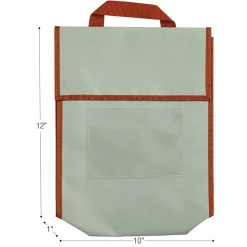 Really Good Stuff® Boho Book Pouch Medium - Mint Book Pouch with Clay Trim - Single