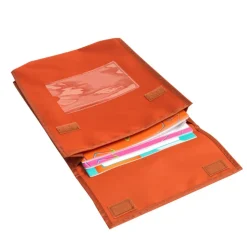 Really Good Stuff® Boho Book Pouch Medium -Clay Book Pouch with Clay Trim - Single