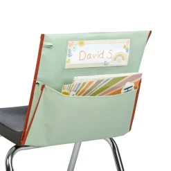 Really Good Stuff® Boho Chair Pocket Classic - Mint Chair Pocket with Clay Trim - Single