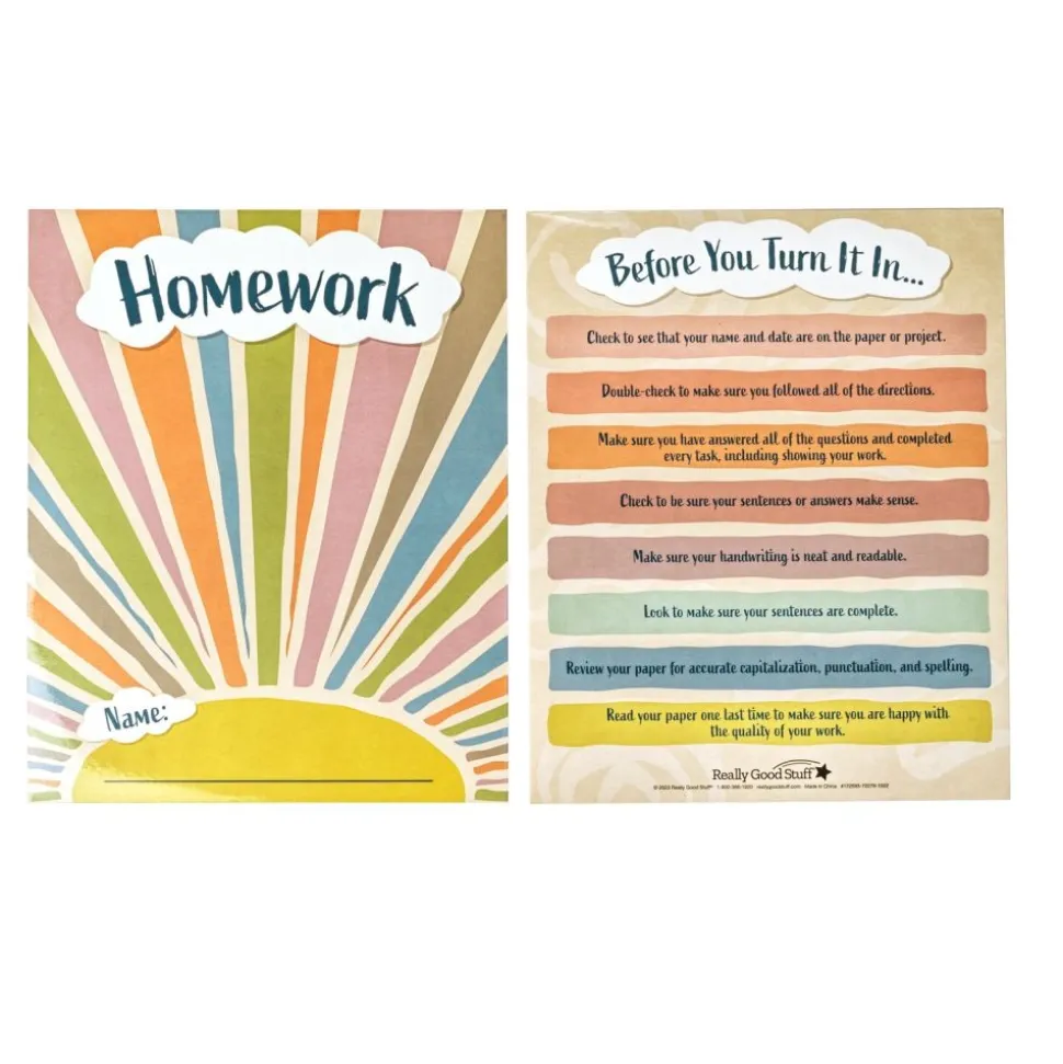 Really Good Stuff® Boho Homework Folders - Set of 12