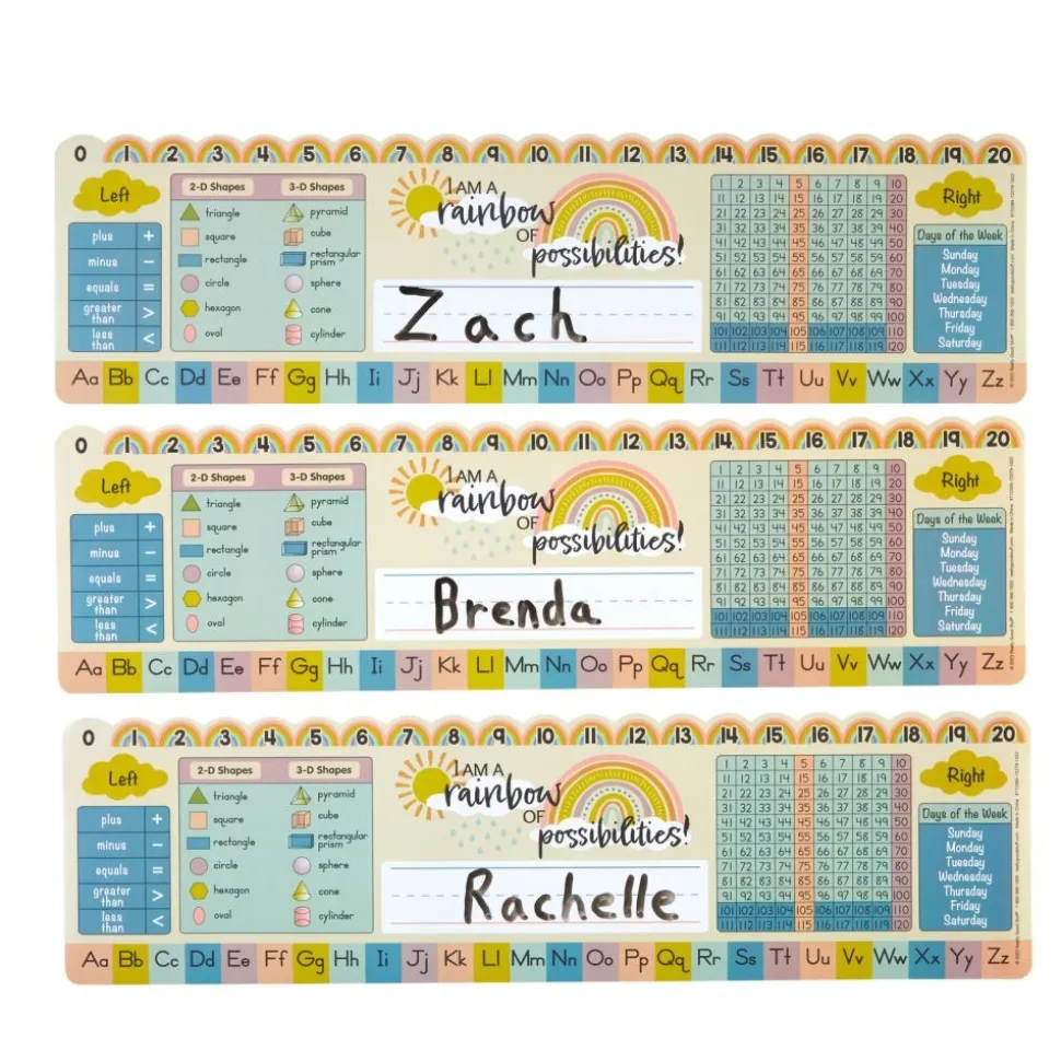 Really Good Stuff® Boho Self-Adhesive Vinyl Desktop Helpers™ - Set Of 24 - Primary