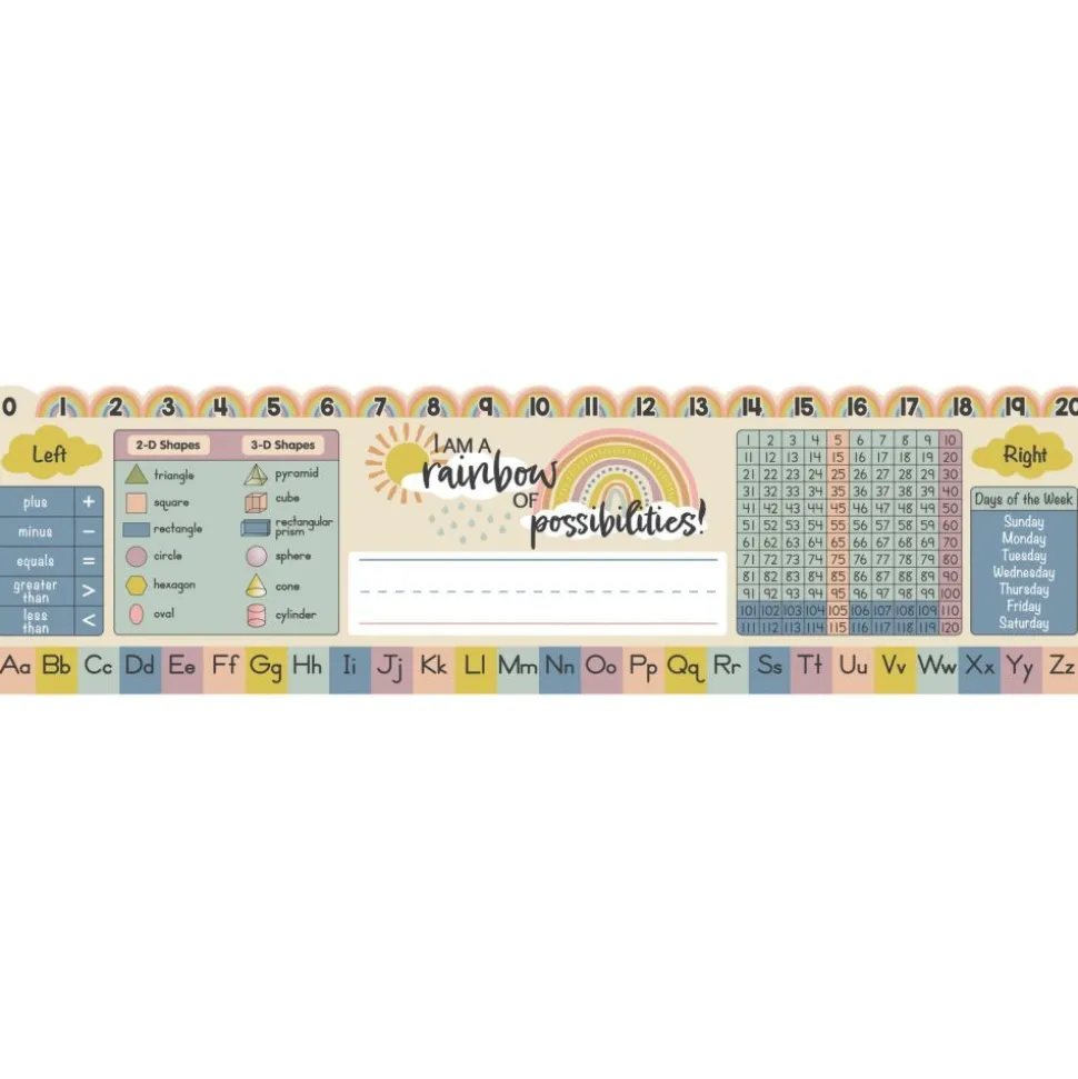 Really Good Stuff® Boho Self-Adhesive Vinyl Desktop Helpers™ - Set Of 24 - Primary