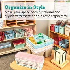 Really Good Stuff® Boho Stacking Bins - Set of 6