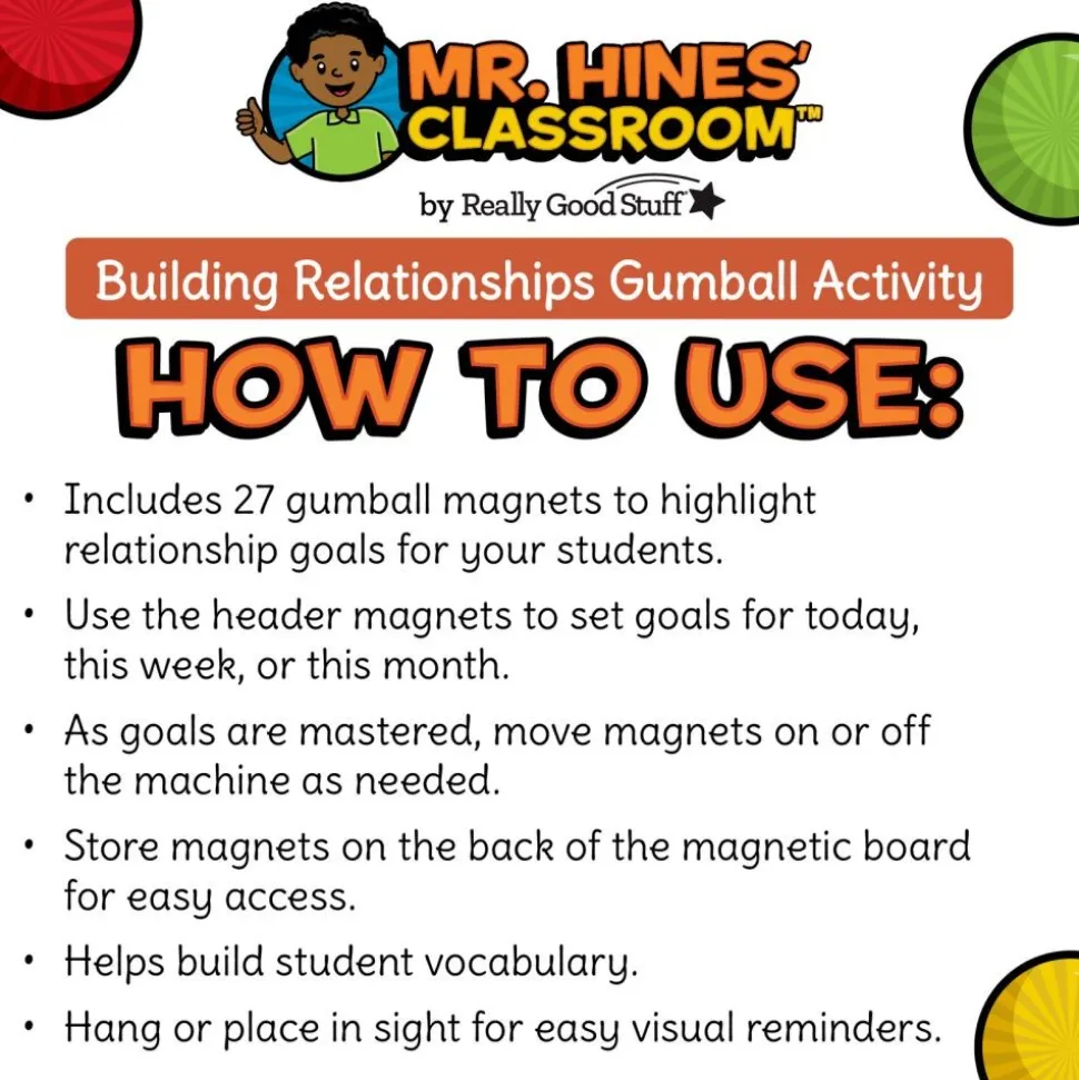 Really Good Stuff® Building Relationships Gumball Activity
