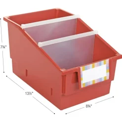 Really Good Stuff® Chapter Book Library Bins™ With Dividers - 6 Pack - Boho