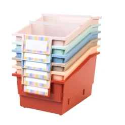 Really Good Stuff® Chapter Book Library Bins™ With Dividers - 6 Pack - Boho