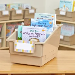 Really Good Stuff® Chapter Book Library Bins™ With Dividers - 6 Pack - Tan
