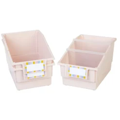 Really Good Stuff® Chapter Book Library Bins™ With Dividers - 6 Pack - Sand