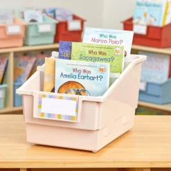 Really Good Stuff® Chapter Book Library Bins™ With Dividers - 6 Pack - Sand
