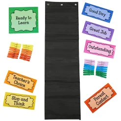 Really Good Stuff® Classroom Behavior EZ-Tuck Clip ?N? Track Pocket Chart®