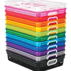 Really Good Stuff® Classroom Paper Baskets - 12-Pack Rainbow