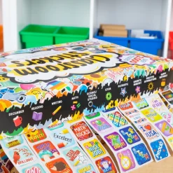 Really Good Stuff® Classroom Stickers And Storage Box 2,240 Stickers - 2,240 stickers, storage box