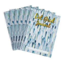 Really Good Stuff® Cool and Calm Dot Grid Spiral Journals - Set of 6