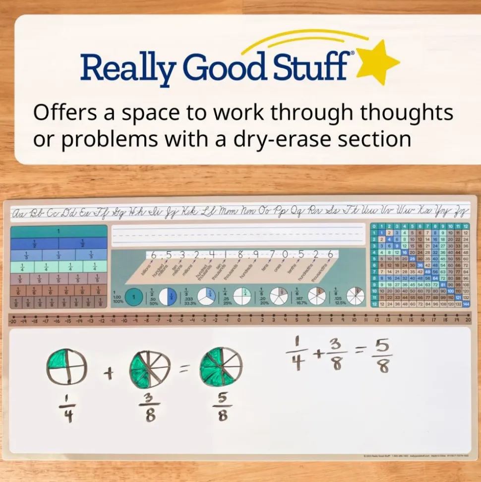 Really Good Stuff® Cool and Calm Dry Erase Desktop Helper - Set of 24 - Intermediate