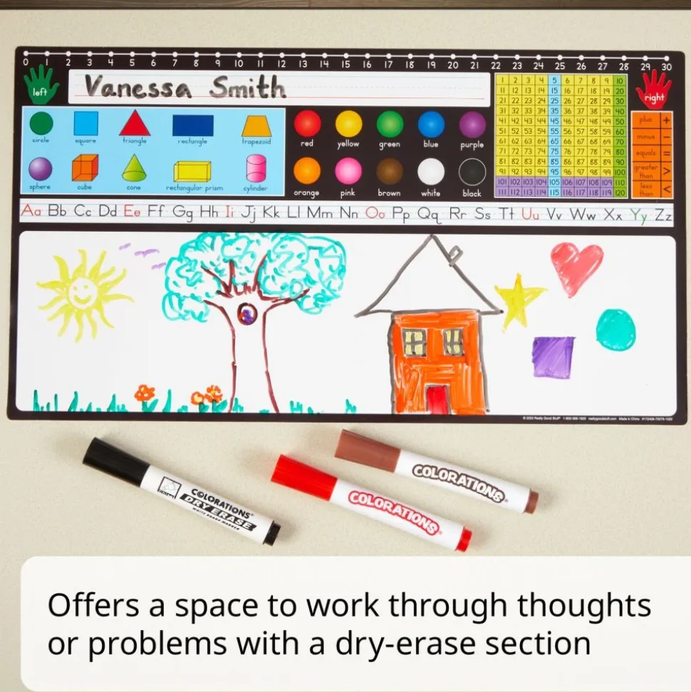 Really Good Stuff® Dry Erase Desktop Helper - Set of 24 - Primary