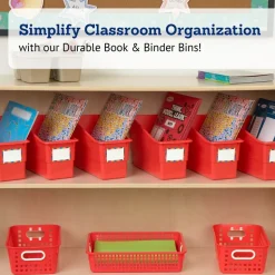 Really Good Stuff® Durable Book & Binder Holders - 6 Pack - Red