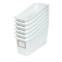Really Good Stuff® Durable Book & Binder Holders - 6 Pack - White