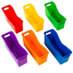 Really Good Stuff® Easy Carry Book and Binder Holders - Set of 6 - 6 Group Colors