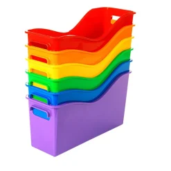 Really Good Stuff® Easy Carry Book and Binder Holders - Set of 6 - 6 Group Colors