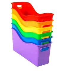 Really Good Stuff® Easy Carry Book and Binder Holders - Set of 6 - 6 Group Colors
