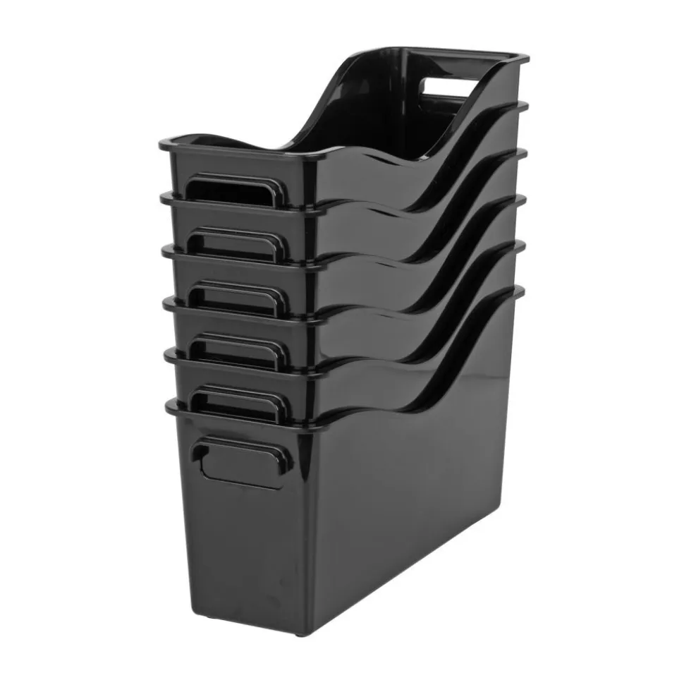 Really Good Stuff® Easy Carry Book and Binder Holder - Set of 6 - Black