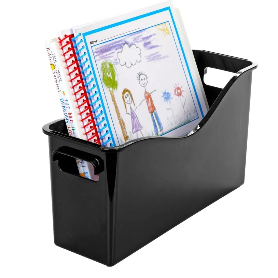 Really Good Stuff® Easy Carry Book and Binder Holder - Set of 6 - Black