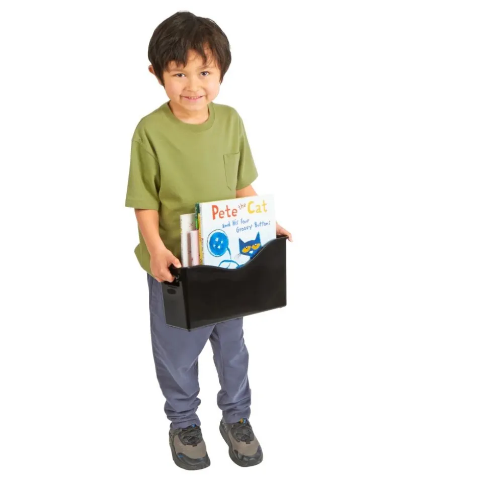 Really Good Stuff® Easy Carry Book and Binder Holder - Set of 6 - Black
