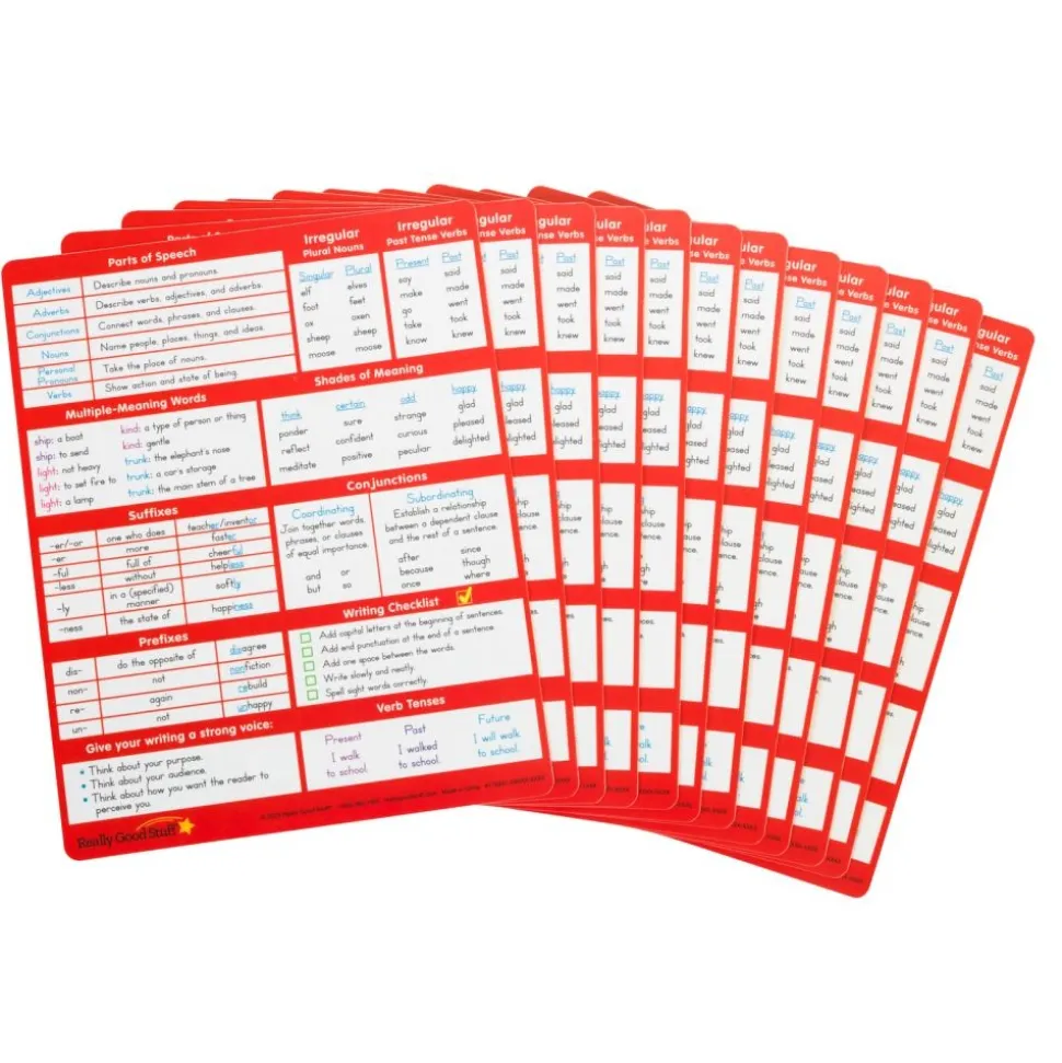 Really Good Stuff® Essential Reference Cards - Grade 3 - Set of 12