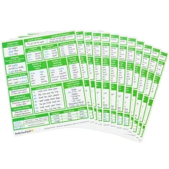 Really Good Stuff® Essential Reference Cards - Grade 2 - Set of 12