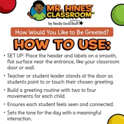 Really Good Stuff® EZ Stick™ How Would You Like To Be Greeted? Labels