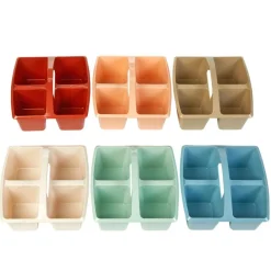 Really Good Stuff® Four Equal Compartment Caddies - BOHO, 6 Pack