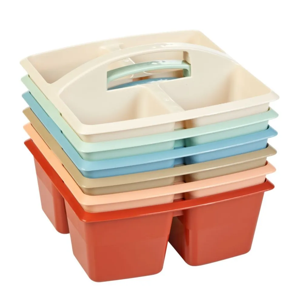 Really Good Stuff® Four Equal Compartment Caddies - BOHO, 6 Pack