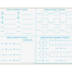 Really Good Stuff® Fractions Dry-Erase Board Set - 6 Boards