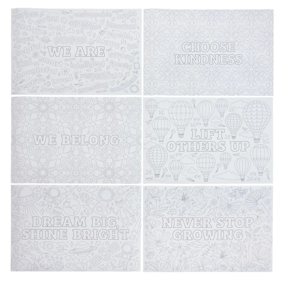 Really Good Stuff® Giant Coloring Posters - Set of 6