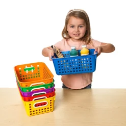 Really Good Stuff® Group Colors For 6 - Book Baskets, Medium Rectangle