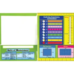 Really Good Stuff® Intermediate Math Resource 4-Pocket Folders - Set of 12