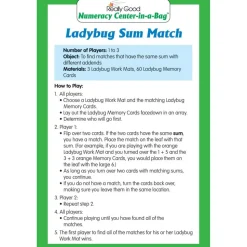 Really Good Stuff® Ladybug Sum Match Numeracy Center™ - 1 numeracy center