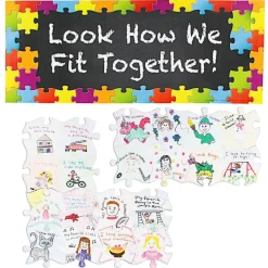 Really Good Stuff® Look How We Fit Together Bulletin Board Display