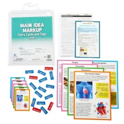 Really Good Stuff® Main Idea Markup Story Cards and Tags - Level 1