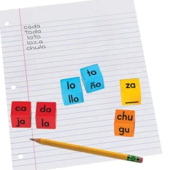 Really Good Stuff® Make-A-Word Soft Touch™ Spanish Syllable Dice Game - 18 dice