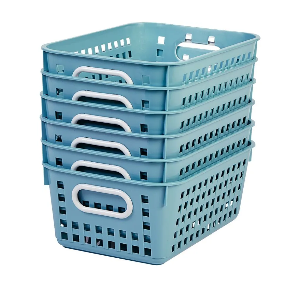 Really Good Stuff® Medium Baskets - Set of 6 -Water